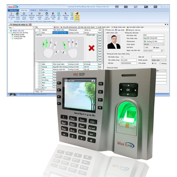 Máy chấm công vân tay Wise Eye WSE-9039